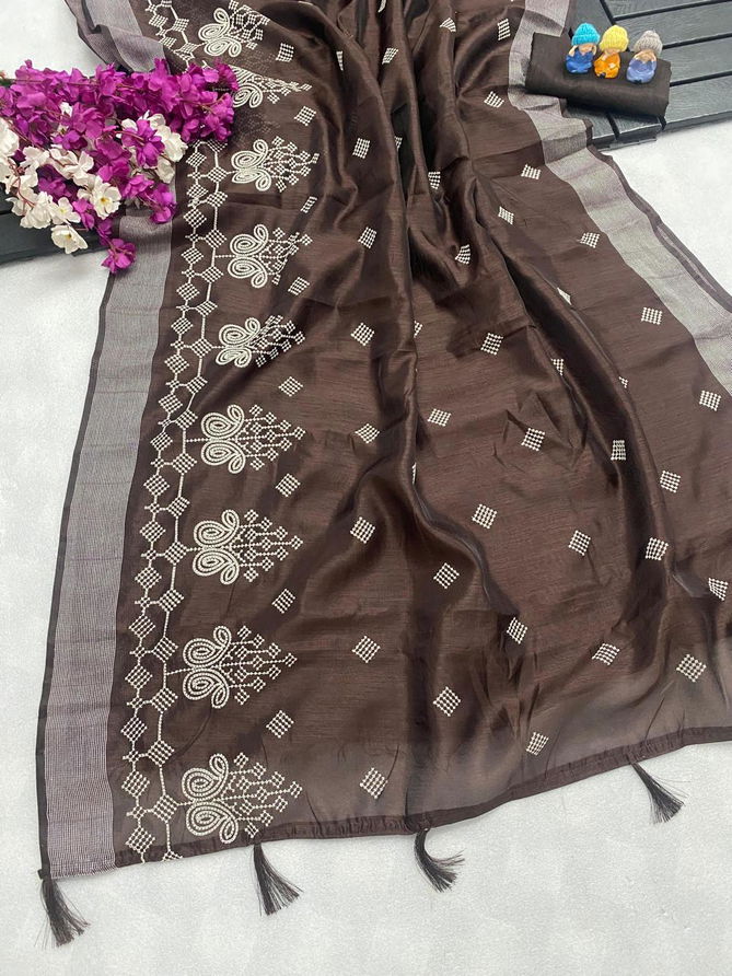 VFH 6070 Cotton Embroidery Wedding Sarees Wholesale Shop In Surat